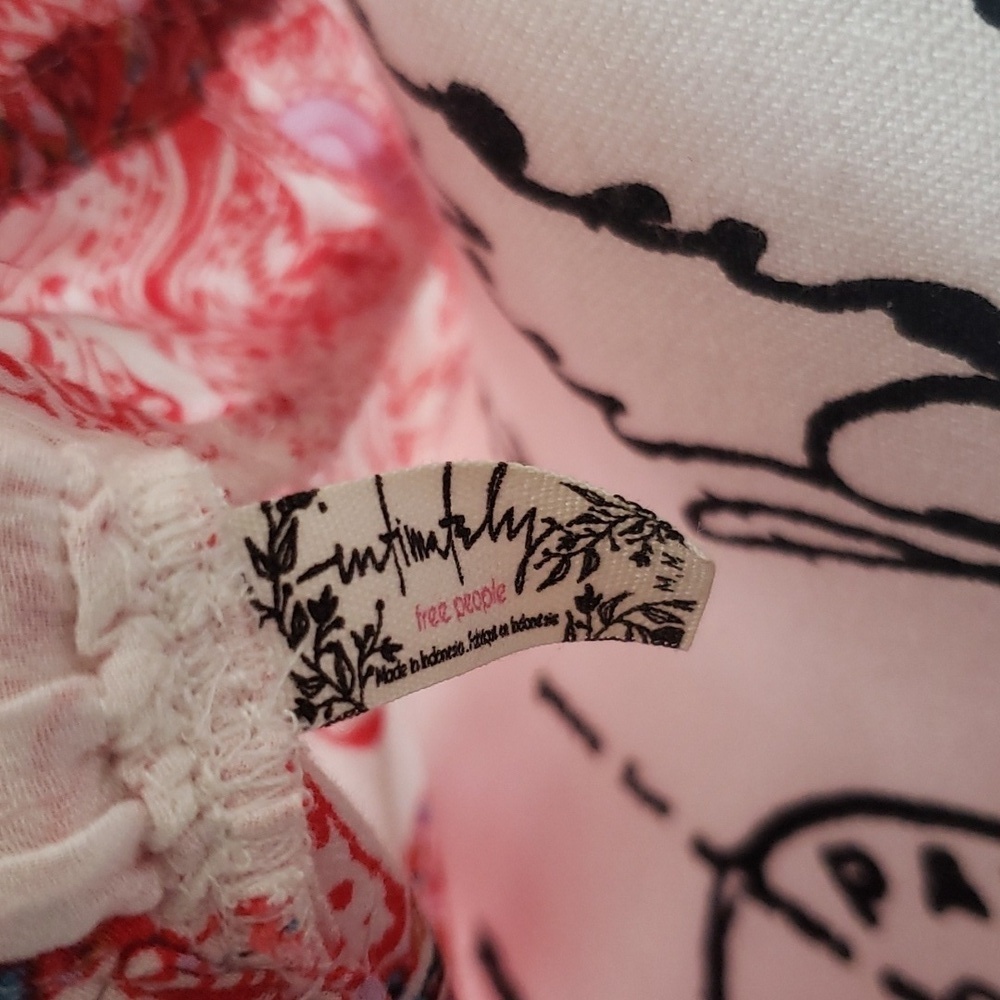 Free People Red and white intimately louche dress M - Picture 6 of 7